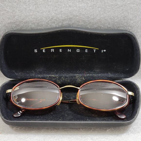 Serengeti Windsor 6476 Aviator Sunglasses Rose Tone Crystal Lens Sleek Oval - Picture 9 of 9